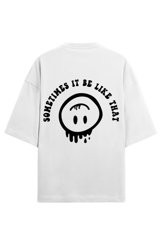 Wear Your Humor: Baggy Funny Quote Front & Back Printed Oversized T-Shirt