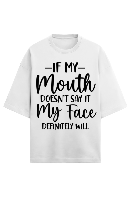 Eleganza Oversized Women's T-Shirt - Witty and Playful Quote Print