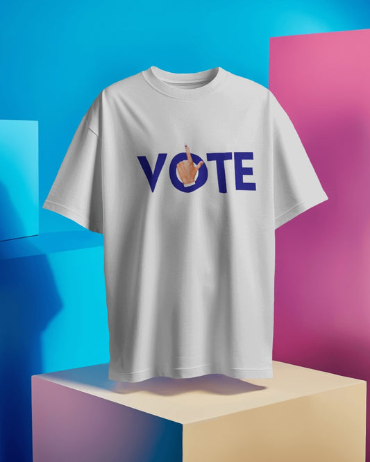 Make a Bold Statement with Our Unisex Oversized 'Vote' Graphic T-shirt!